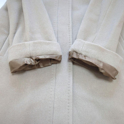 Max Mara STUDIO Long Coat Asian fit M 38 US size S Beige Authentic