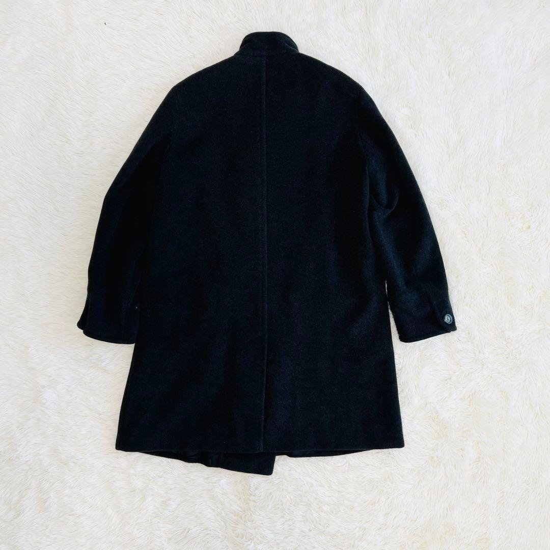 Max Mara SPORT MAX Long Coat Asian fit L US size M Black Authentic
