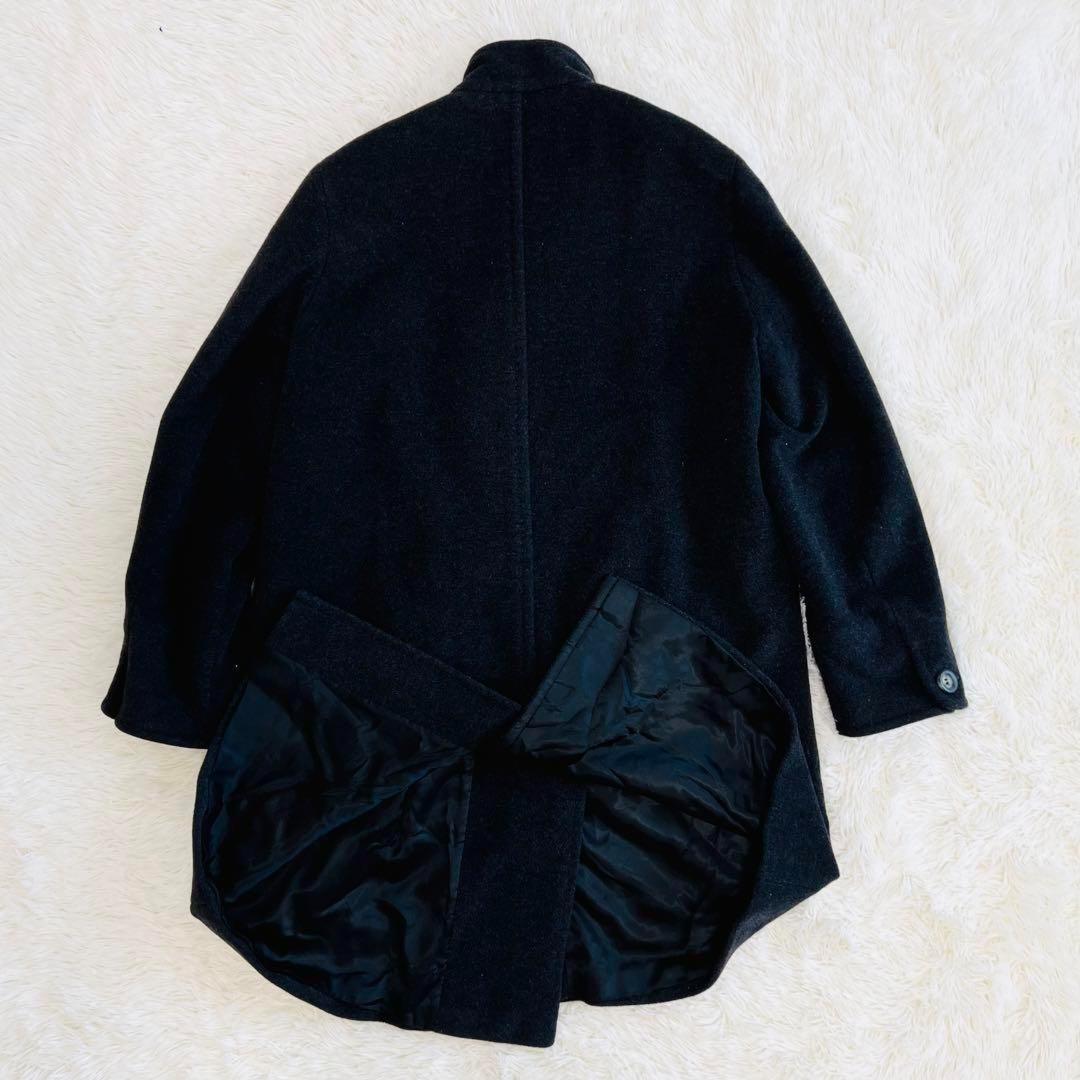 Max Mara SPORT MAX Long Coat Asian fit L US size M Black Authentic