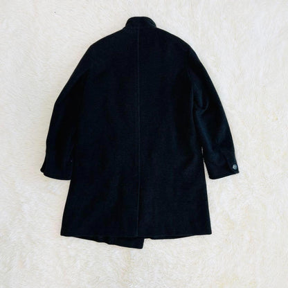 Max Mara SPORT MAX Long Coat Asian fit L US size M Black Authentic