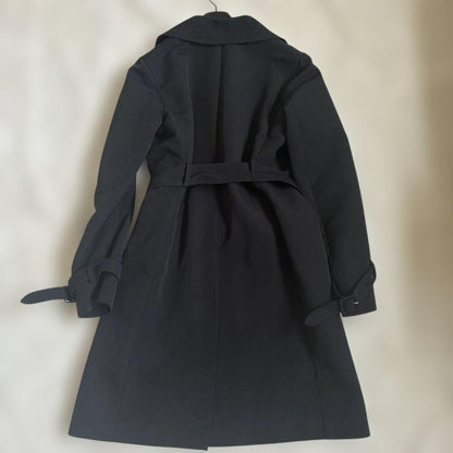 Max Mara Trench Coat Asian fit M US size S Black Authentic