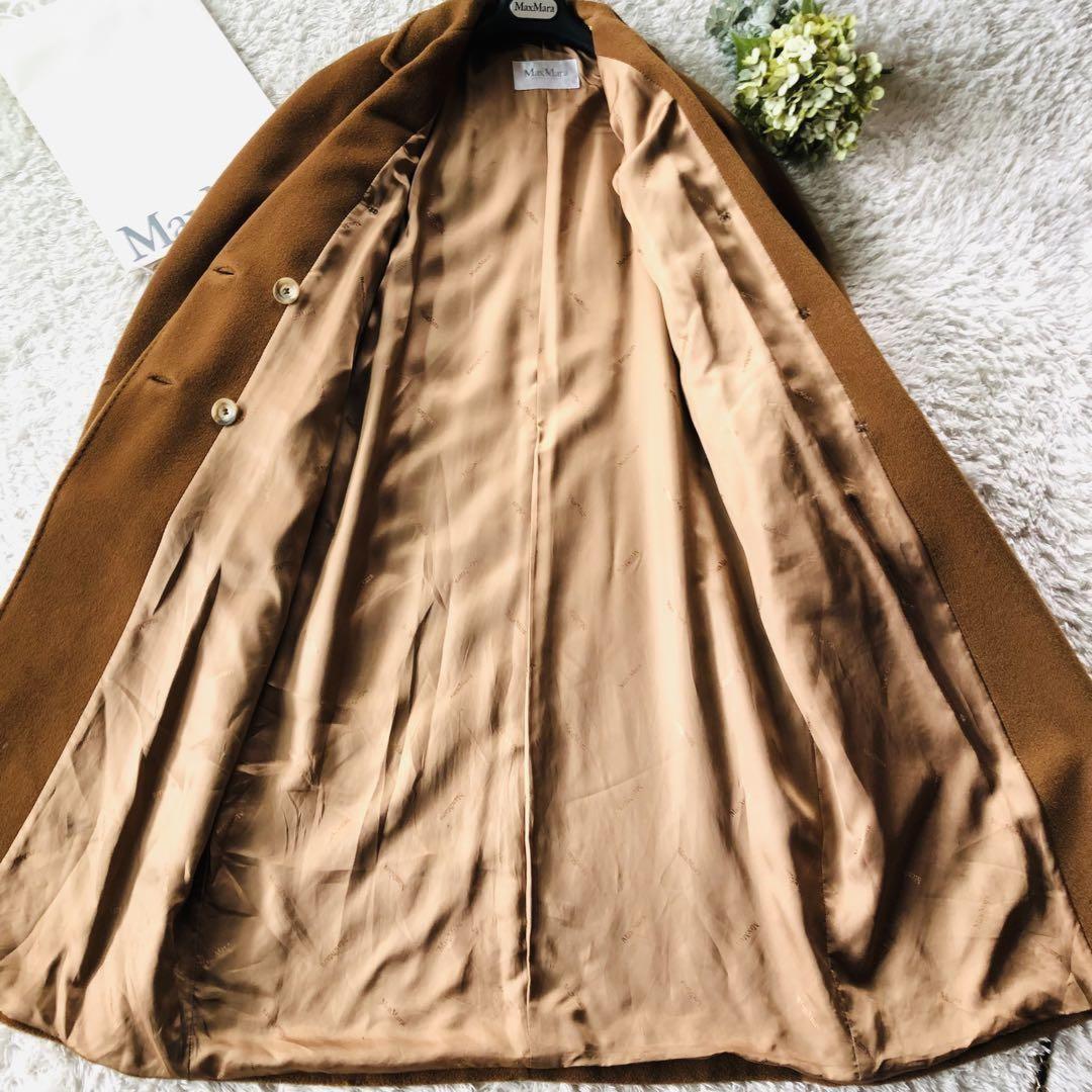 Max Mara Long Coat Asian fit L 40 US size M Brown Authentic