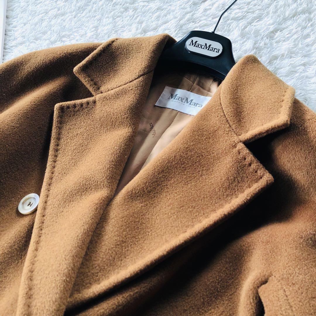 Max Mara Long Coat Asian fit L 40 US size M Brown Authentic