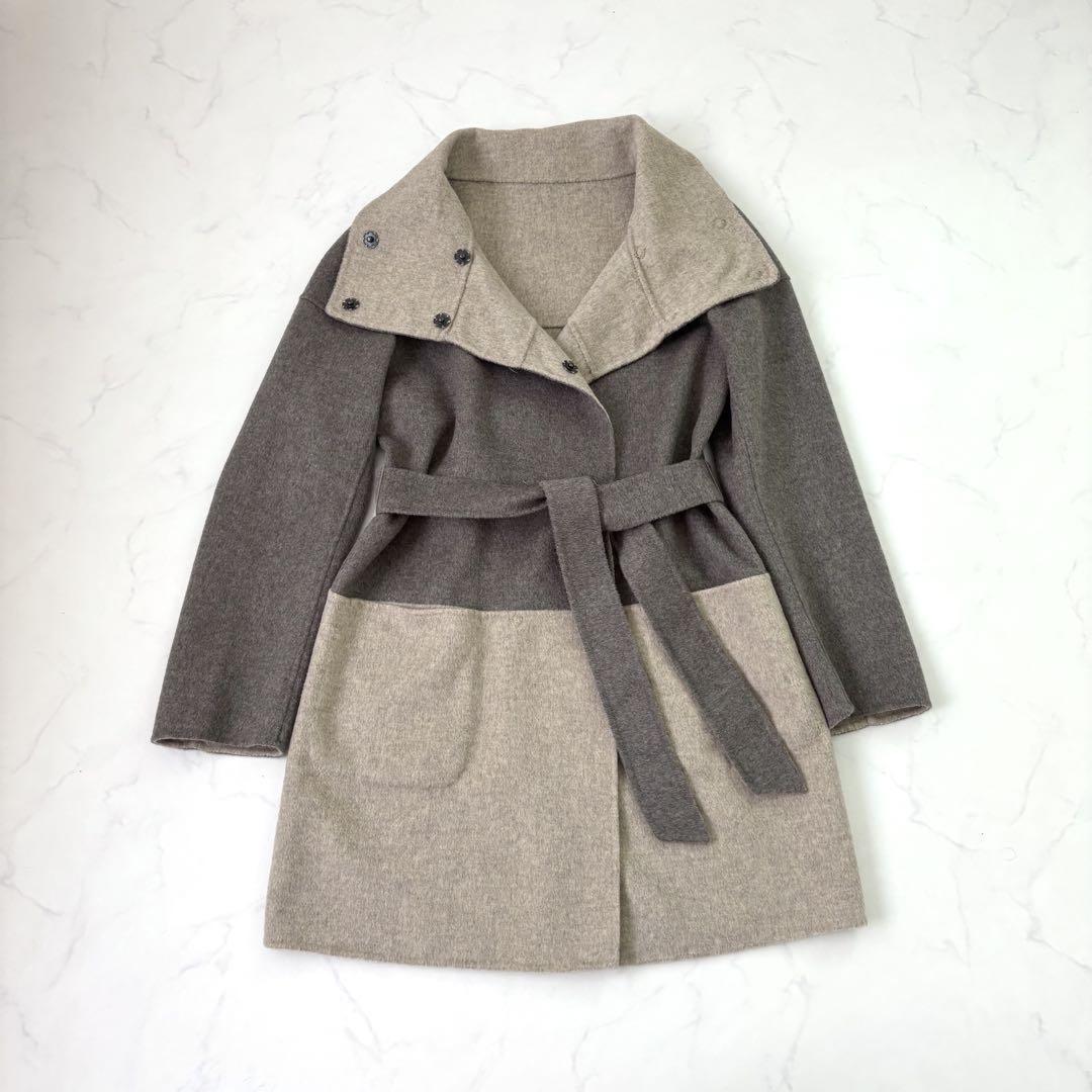 Weekend Max Mara Reversible Coat Asian fit S 36 US size XS Beige Greige Auth