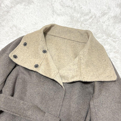 Weekend Max Mara Reversible Coat Asian fit S 36 US size XS Beige Greige Auth