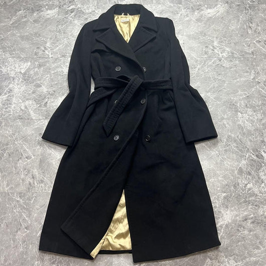 Max Mara MAX&Co. Long Coat Asian fit L 40 US size M Black Authentic