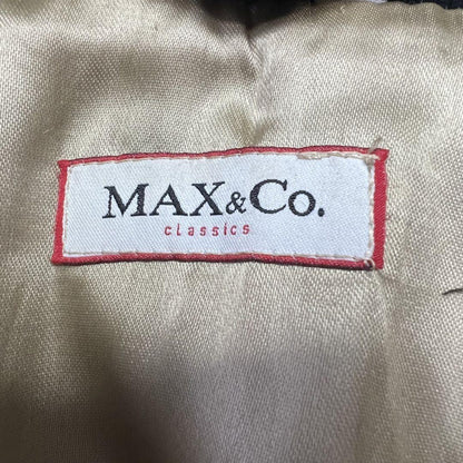 Max Mara MAX&Co. Long Coat Asian fit L 40 US size M Black Authentic