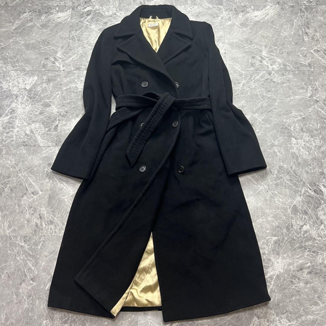 Max Mara MAX&Co. Long Coat Asian fit L 40 US size M Black Authentic