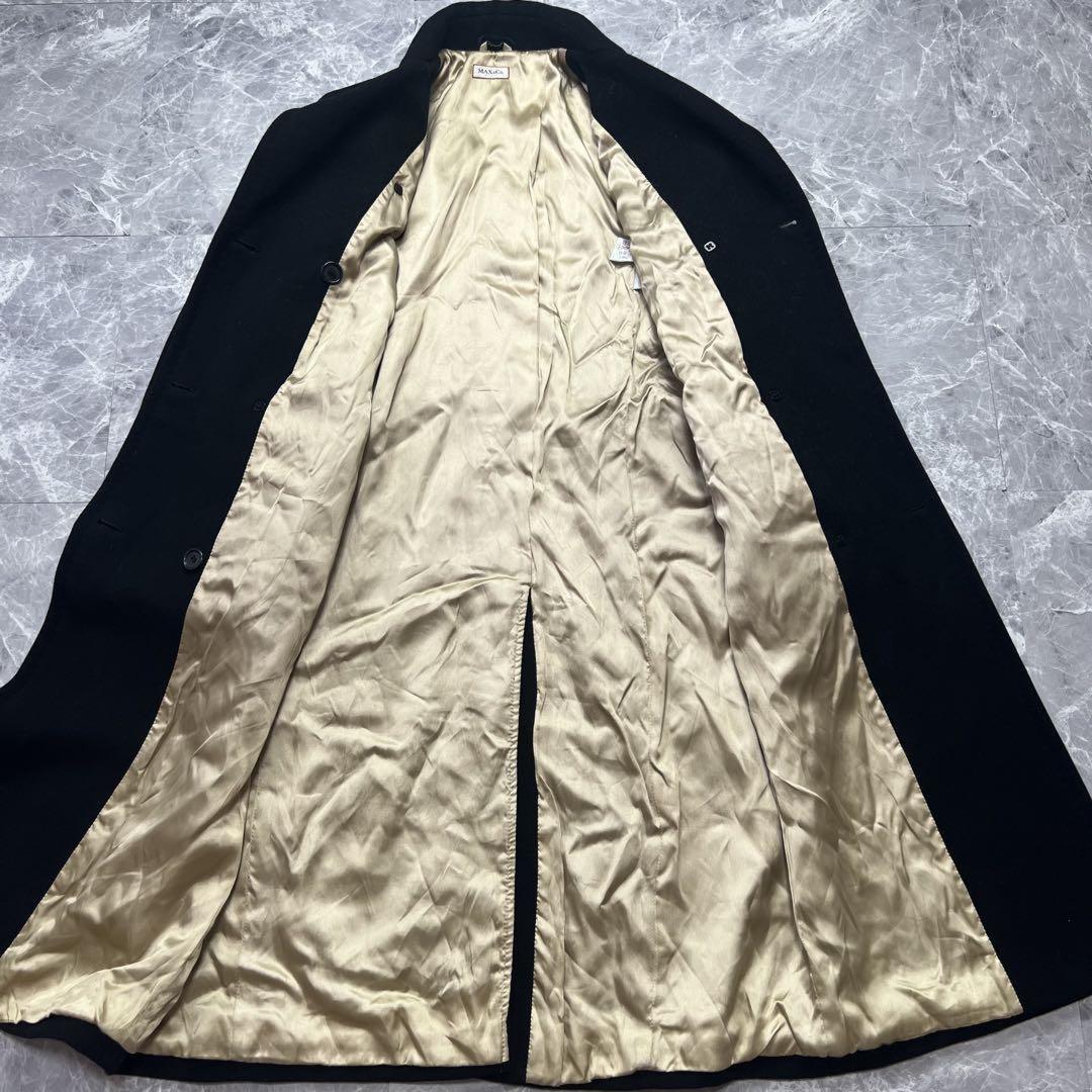 Max Mara MAX&Co. Long Coat Asian fit L 40 US size M Black Authentic