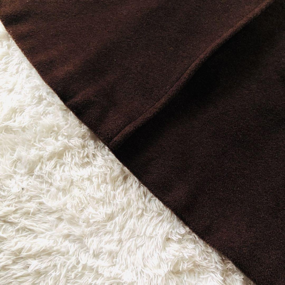 Max Mara Wool Coat Asian fit L 40 US size M Dark Brown Authentic
