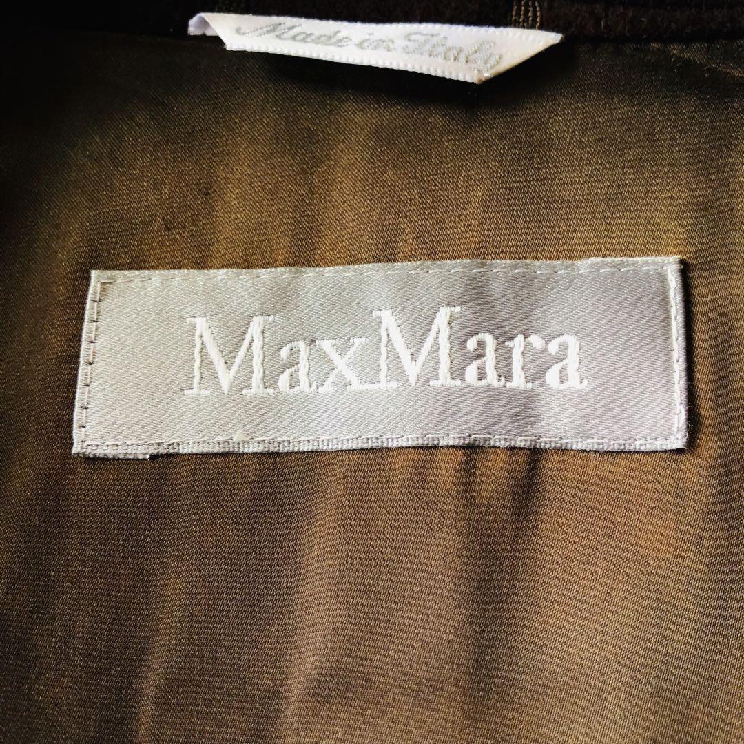Max Mara Wool Coat Asian fit L 40 US size M Dark Brown Authentic