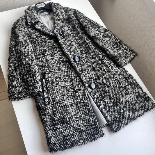 Max Mara SPORT MAX Coat Asian fit S 36 US size XS White Black Authentic