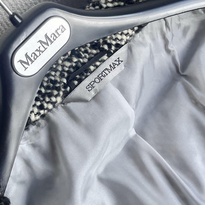 Max Mara SPORT MAX Coat Asian fit S 36 US size XS White Black Authentic