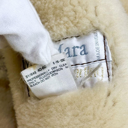 Max Mara Mouton Long Coat Asian fit L 40 US size M Brown Authentic
