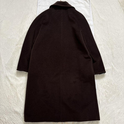 Max Mara Long Coat Asian fit M 38 US size S Brown Authentic