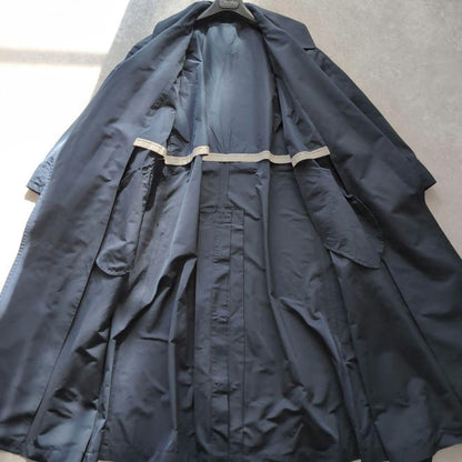 Max Mara Trench Coat Asian fit XL 42 US size L Navy Authentic