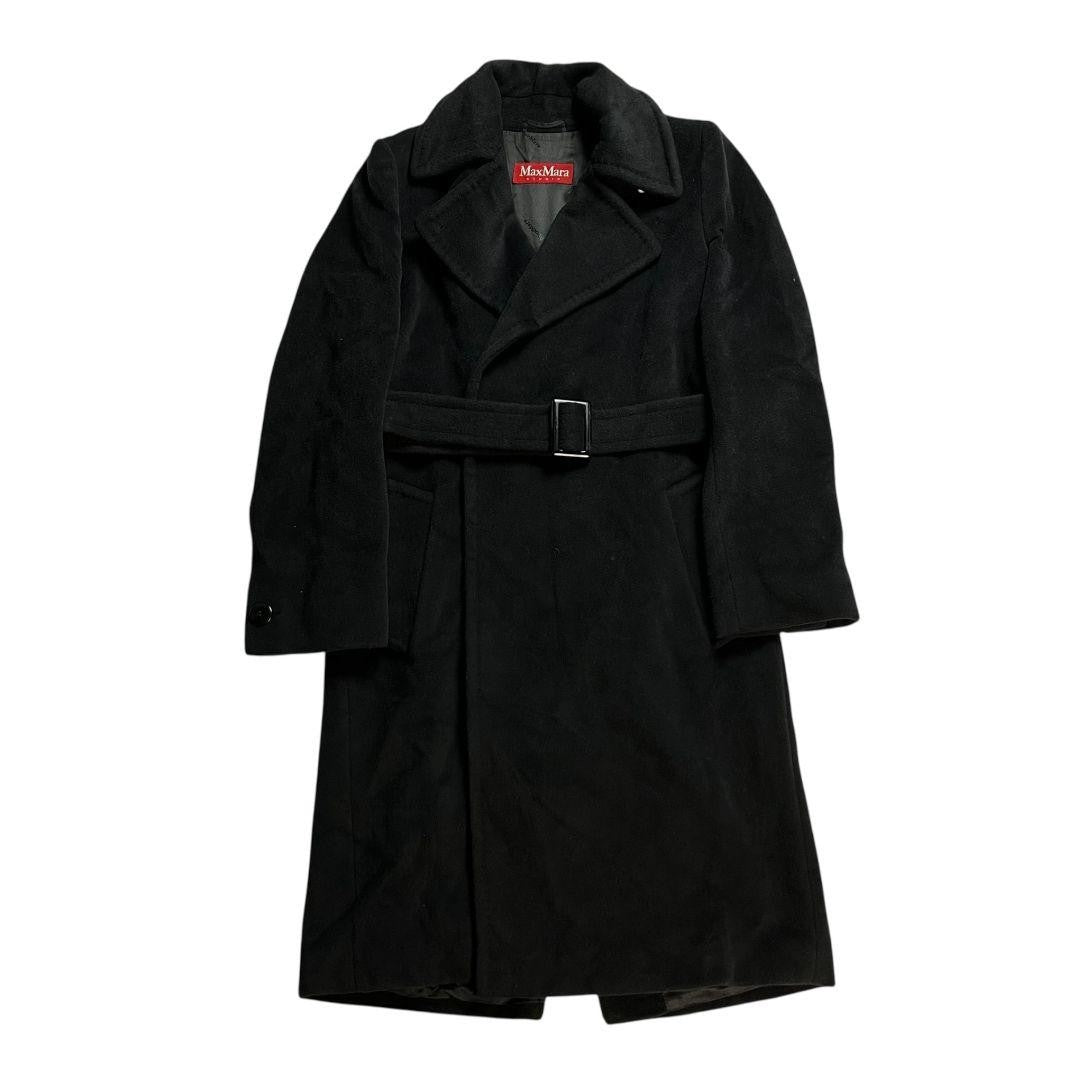 Max Mara STUDIO Long Coat Asian fit S 36 US size XS Black Authentic