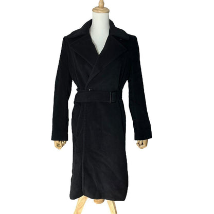 Max Mara STUDIO Long Coat Asian fit S 36 US size XS Black Authentic