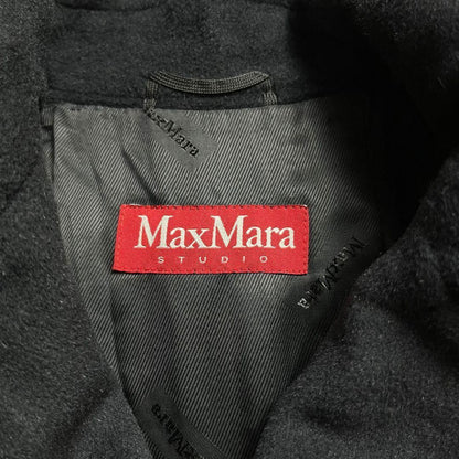 Max Mara STUDIO Long Coat Asian fit S 36 US size XS Black Authentic