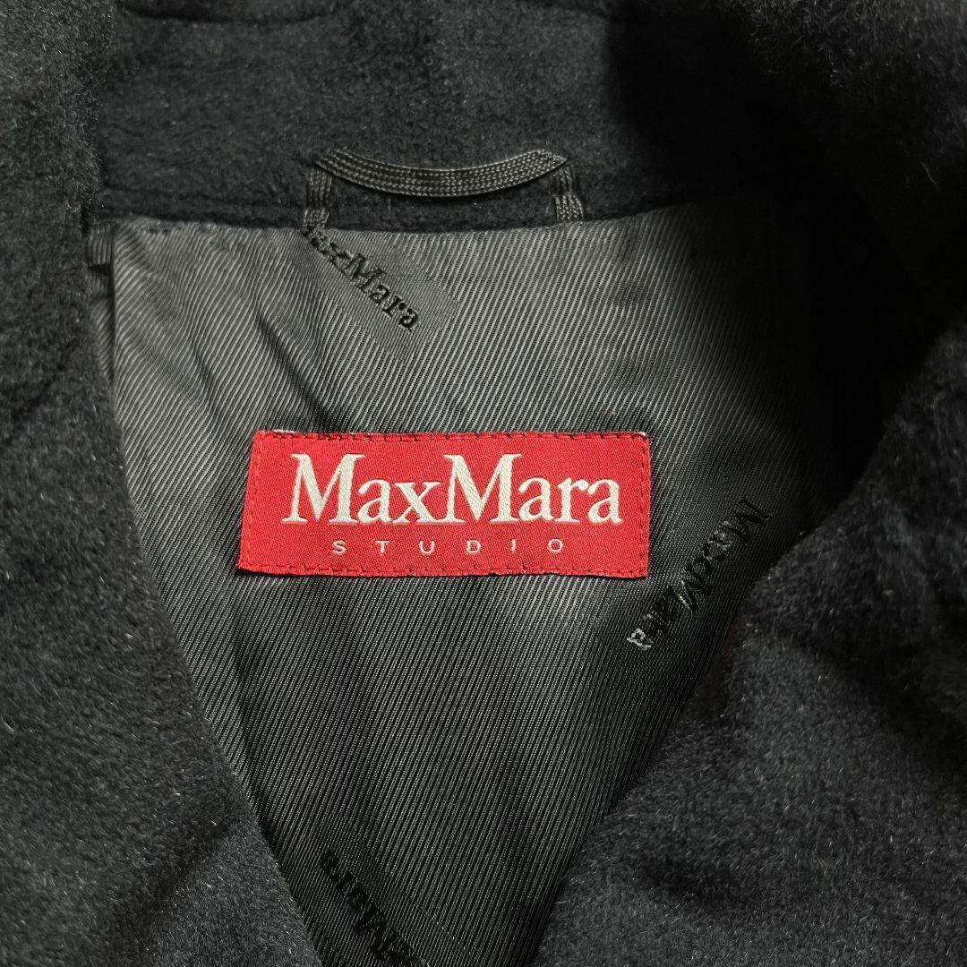 Max Mara STUDIO Long Coat Asian fit S 36 US size XS Black Authentic