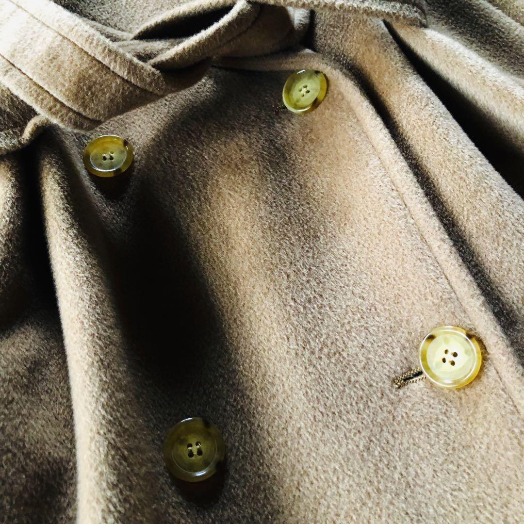 Max Mara Long Coat Asian fit XL 42 US size L Camel Beige Authentic