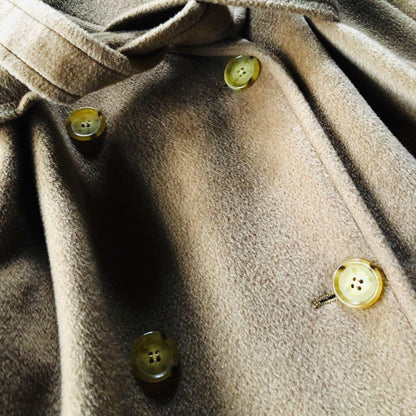 Max Mara Long Coat Asian fit XL 42 US size L Camel Beige Authentic