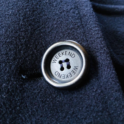 Weekend Max Mara Long Coat Asian fit M 38 US size S Dark Navy Authentic