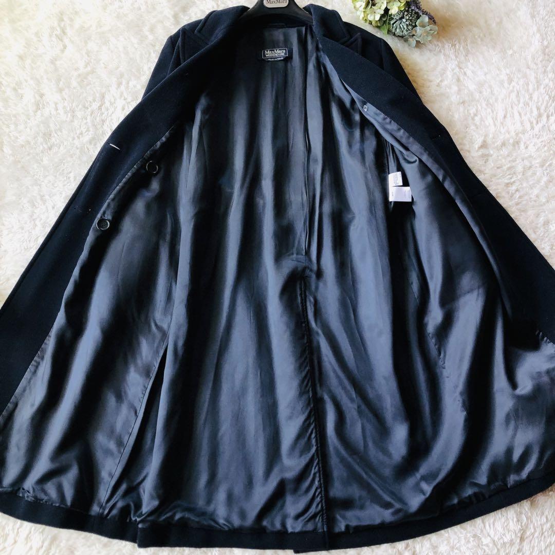 Weekend Max Mara Long Coat Asian fit M 38 US size S Dark Navy Authentic
