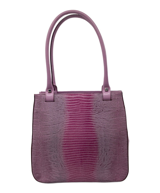 Salvatore Ferragamo Hand Bag Tote Purse Purple Authentic