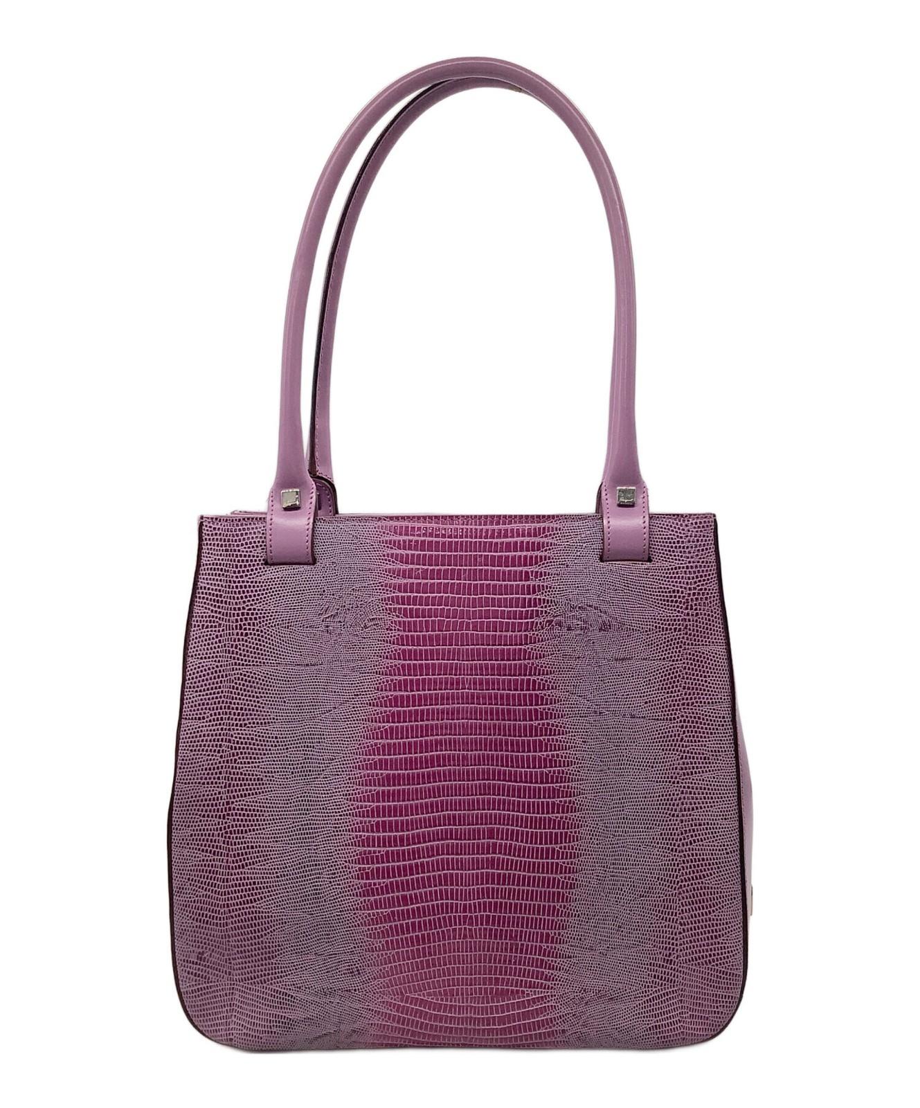 Salvatore Ferragamo Hand Bag Tote Purse Purple Authentic