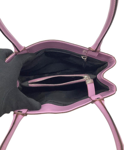 Salvatore Ferragamo Hand Bag Tote Purse Purple Authentic