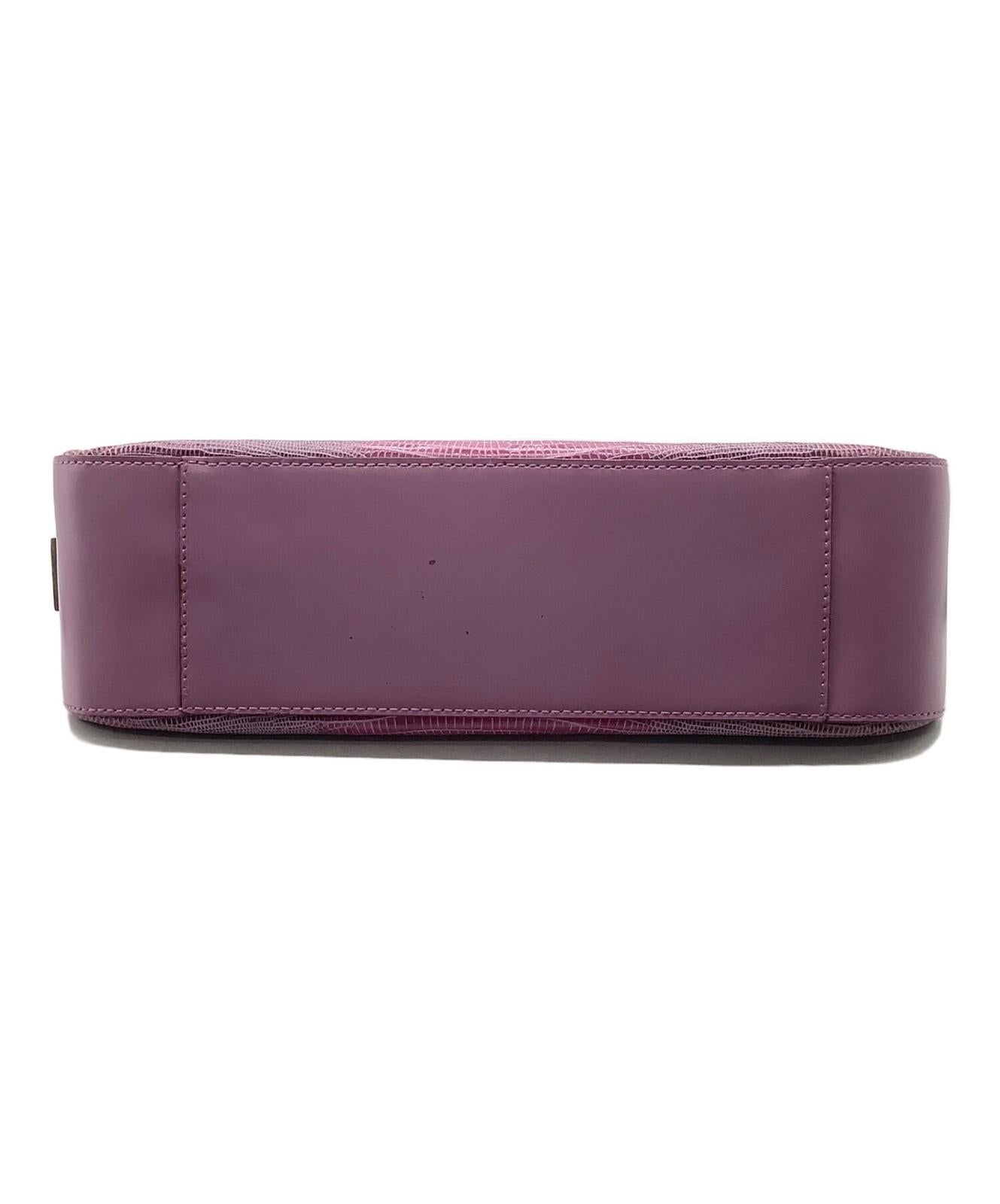 Salvatore Ferragamo Hand Bag Tote Purse Purple Authentic