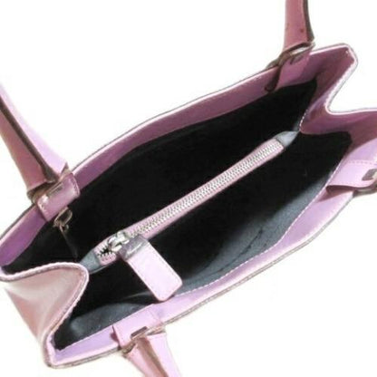 Salvatore Ferragamo Hand Bag Tote Purse Leather Purple Authentic