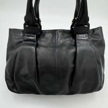 Salvatore Ferragamo Hand Bag Tote Purse Vara Ribbon Leather Black Authentic