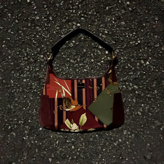 Salvatore Ferragamo Hand Bag Tote Purse Multicolor Red Authentic