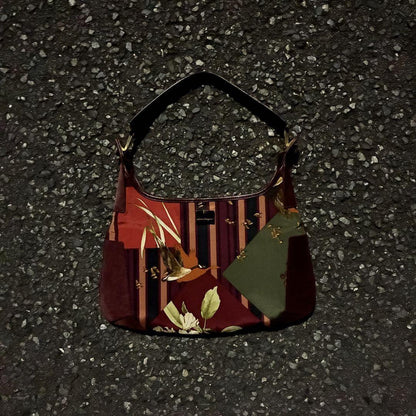 Salvatore Ferragamo Hand Bag Tote Purse Multicolor Red Authentic