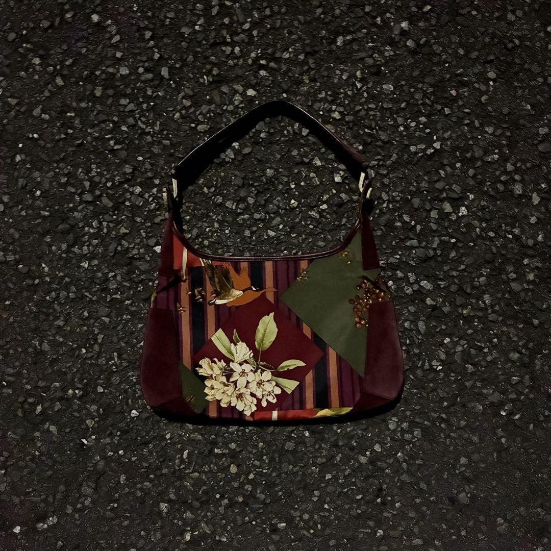 Salvatore Ferragamo Hand Bag Tote Purse Multicolor Red Authentic