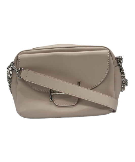 TOD'S Shoulder Bag Purse Double T Camera Bag Pink Authentic