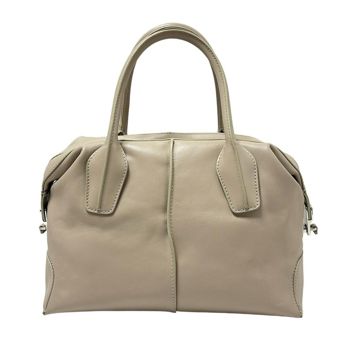 TOD'S Hand Bag Tote Purse D-Styling Leather Beige Authentic