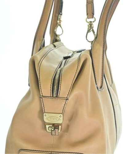 TOD'S Hand Shoulder Bag Tote Purse D-Styling 2way Leather Beige Authentic