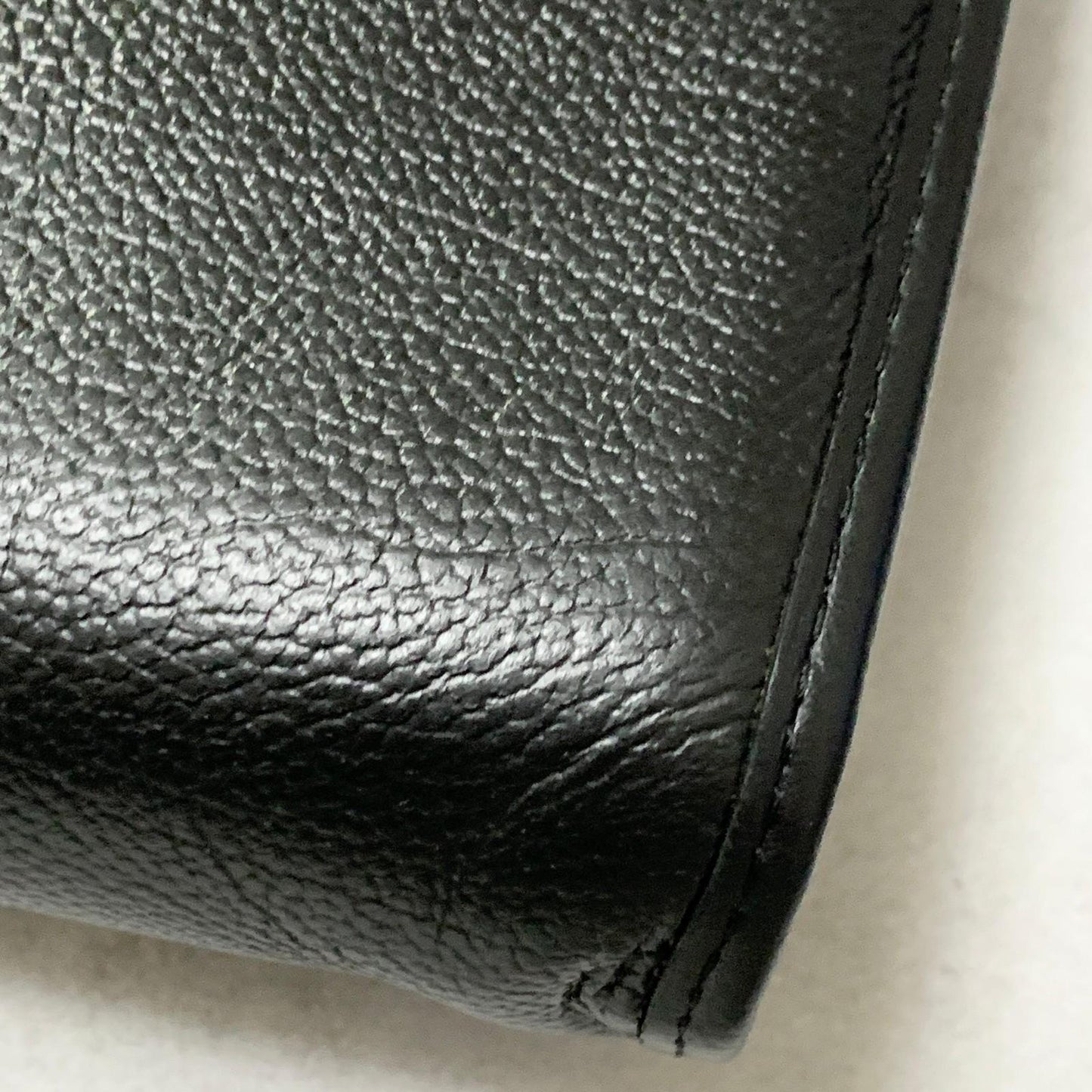 Yves Saint Laurent Clutch Bag YSL Handbag Purse Cassandra Pouch Leather Black