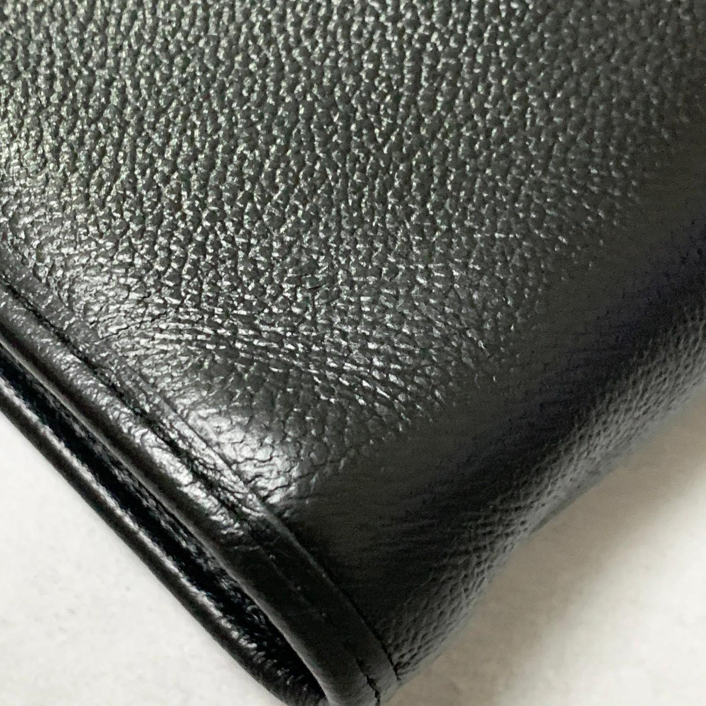 Yves Saint Laurent Clutch Bag YSL Handbag Purse Cassandra Pouch Leather Black