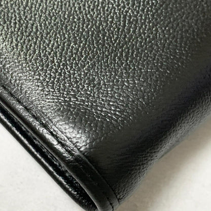 Yves Saint Laurent Clutch Bag YSL Handbag Purse Cassandra Pouch Leather Black