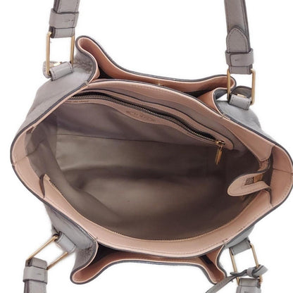 TOD'S Shoulder Bag Purse Leather Gray Authentic