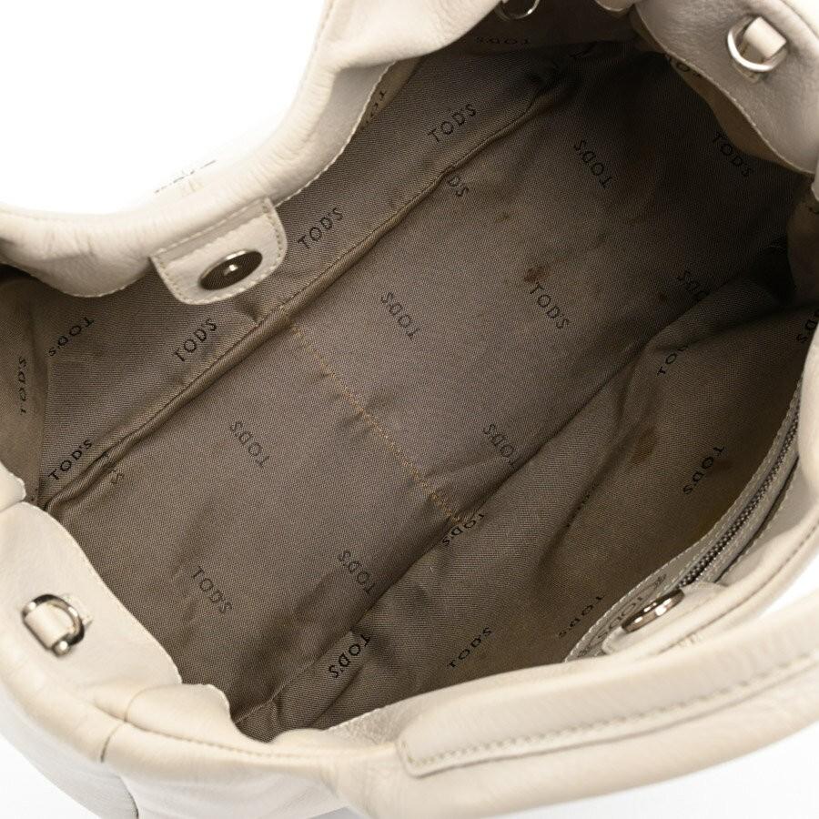 TOD'S Hand Shoulder Bag Tote Purse 2way Leather Gray Authentic