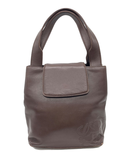 LOEWE Hand Bag Tote Purse Brown Authentic