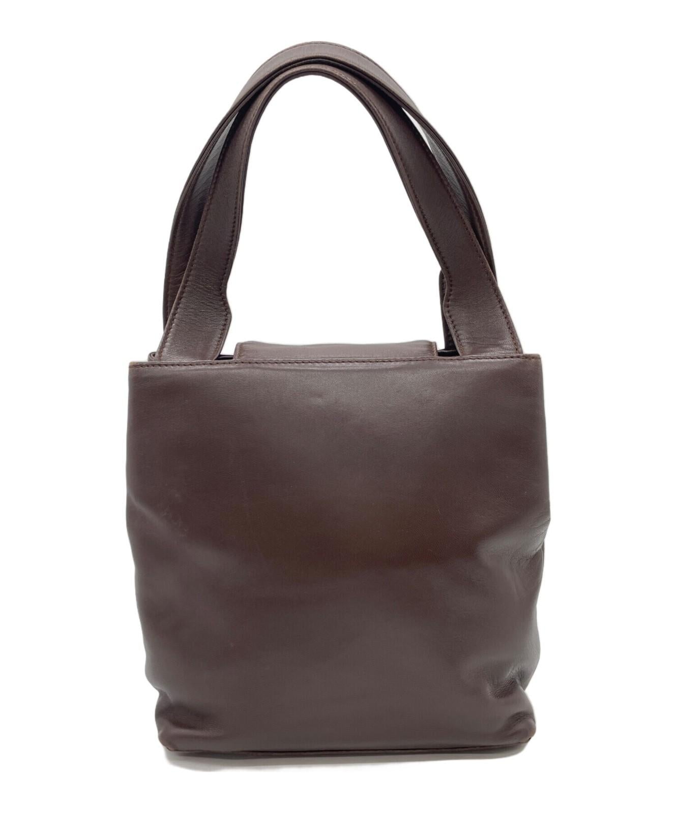 LOEWE Hand Bag Tote Purse Brown Authentic