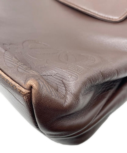 LOEWE Hand Bag Tote Purse Brown Authentic