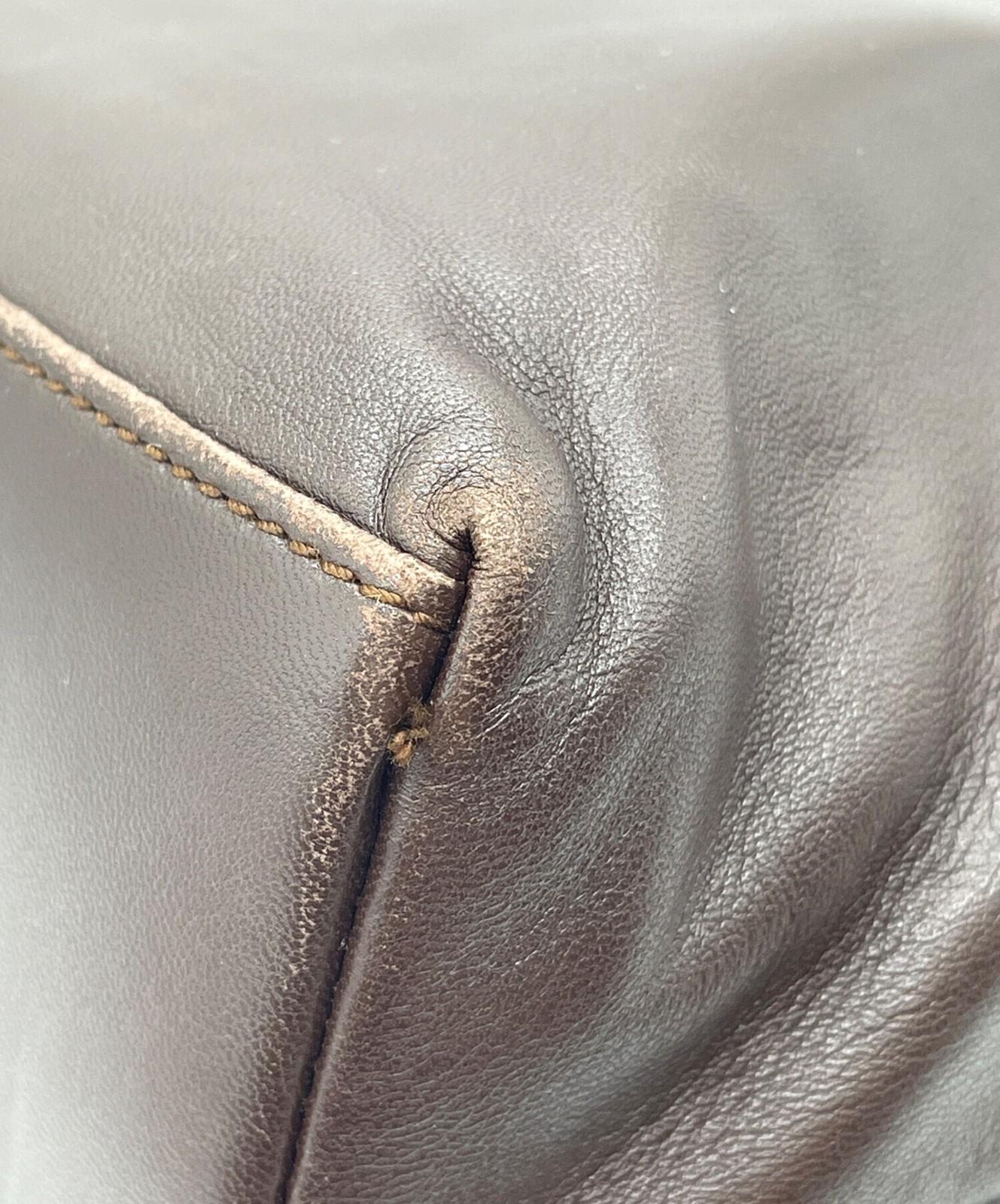 LOEWE Hand Bag Tote Purse Brown Authentic