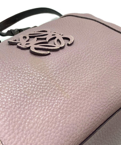 LOEWE Hand Shoulder Bag Tote Purse 2way Anagram Purple Authentic